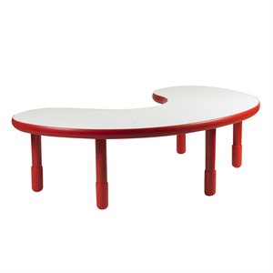 Table en forme d'haricot - Rouge - 18"